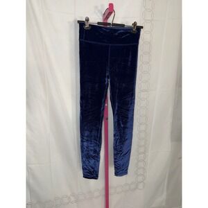 Athleta Girl Velour Leggings Navy Blue Kids Size XXL 16 Stretch Athletic